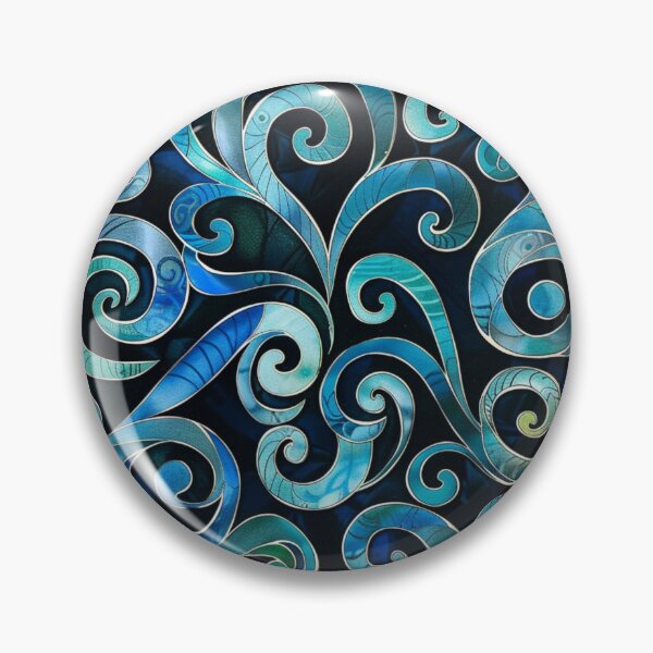 Item preview, New Zealand Māori Paua Pattern Koru Design 785 designed and sold by GrinGalore.