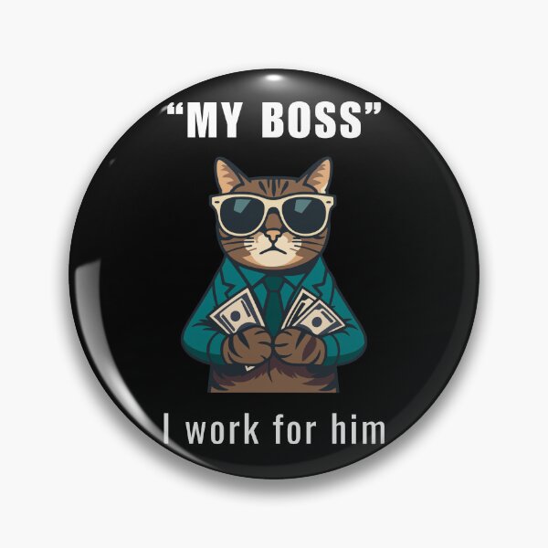Item preview, Funny Cat Lover - My Boss, I Work For Him designed and sold by WGBTee.