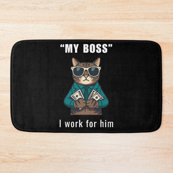 Item preview, Funny Cat Lover - My Boss, I Work For Him designed and sold by WGBTee.