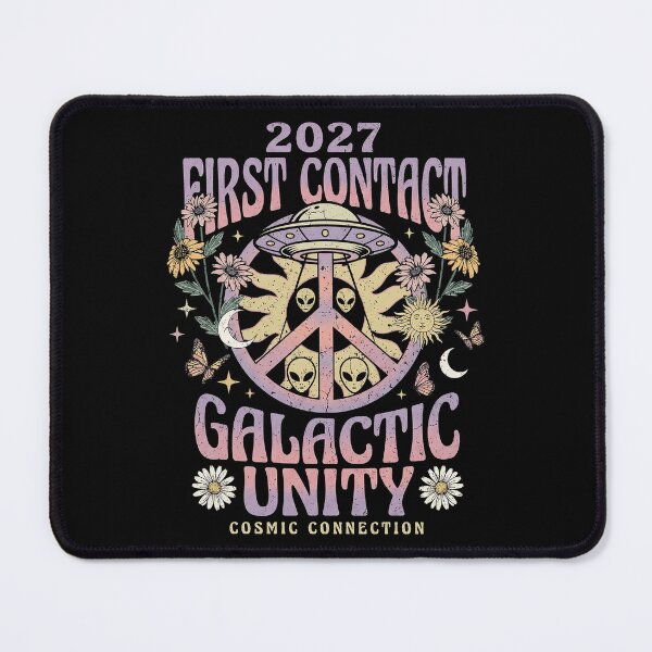 Item preview, 2027 First Contact Galactic Unity Retro Hippie Peace Sign designed and sold by zzz888.