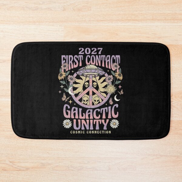 Item preview, 2027 First Contact Galactic Unity Retro Hippie Peace Sign designed and sold by zzz888.