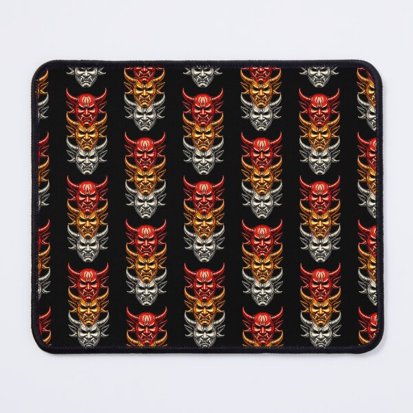Item preview, Triple Oni Masks – Red, Gold, and Silver Demon Faces designed and sold by Exodoi.