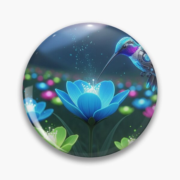 Item preview, robotic hummingbird pollinating designed and sold by Losancestros.