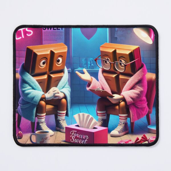Item preview, Chocolate Therapy Session – Funny 3D Candy Romance Parody designed and sold by ComedyInkFactor.