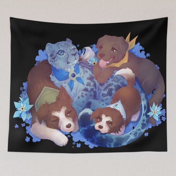 Item preview, Anxiety Ridden Zoo Cheetah and Emotional Support Dogs designed and sold by Tea Cat Arts.