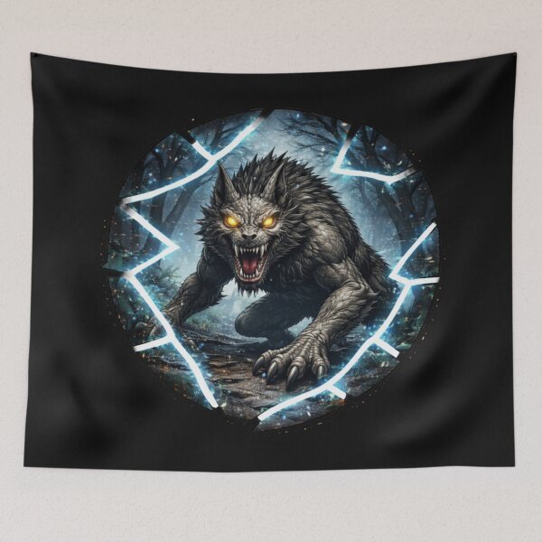 Item preview, Michigan Dogman Art Cryptid designed and sold by Planetporridge.