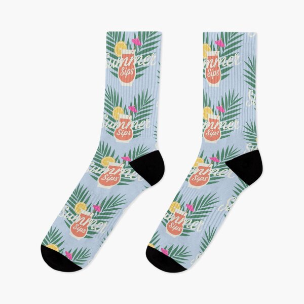 Item preview, Summer Sips Tropical Cocktail Vacation Drink and Palm Leaves Art designed and sold by SplashTastic.