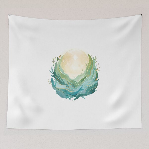 Item preview, Celestial Cradle - Mystic Boho Botanical Sun designed and sold by Flow19.