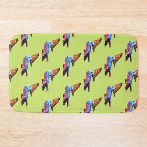 Item preview, Cassowary, Primal Force in Vibrant Colors on a Green Background designed and sold by art-elodie-g.