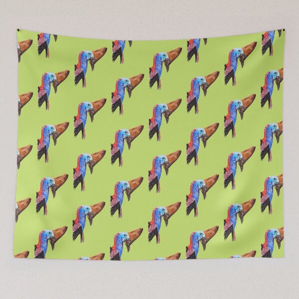 Item preview, Cassowary, Primal Force in Vibrant Colors on a Green Background designed and sold by art-elodie-g.