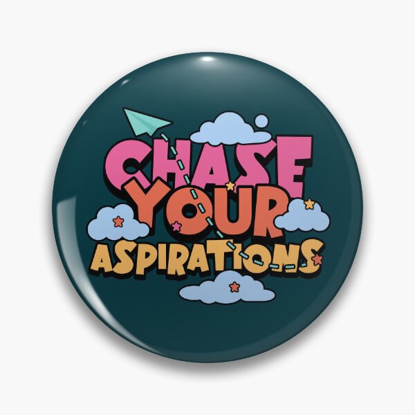 Item preview, Chase Your Aspirations - Retro Y2K Motivational Quote Graphic designed and sold by SaadArtCo.
