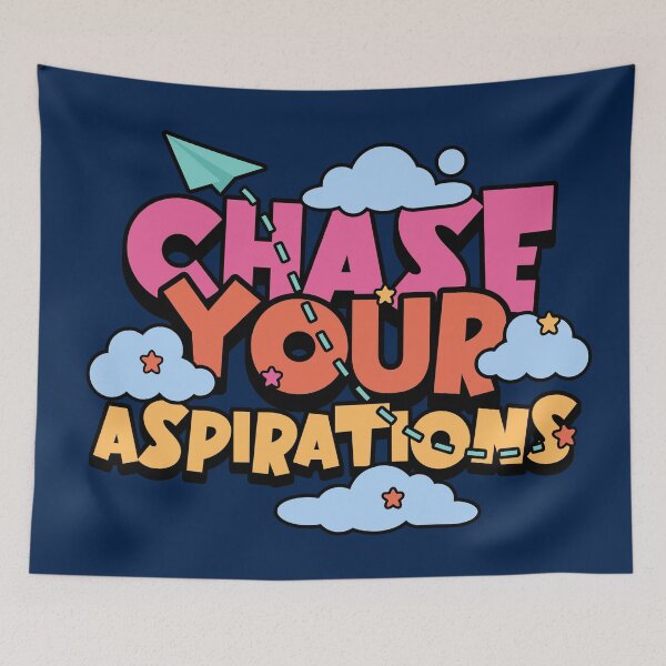 Item preview, Chase Your Aspirations - Retro Y2K Motivational Quote Graphic designed and sold by SaadArtCo.