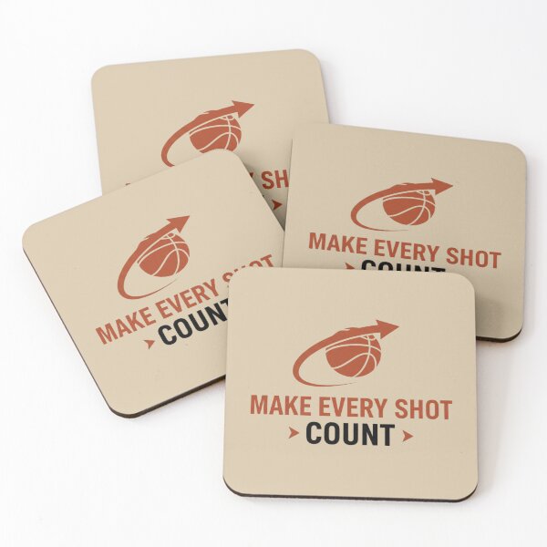 Item preview, "Make Every Shot Count" Basketball Motivational Design designed and sold by LoudVictory.