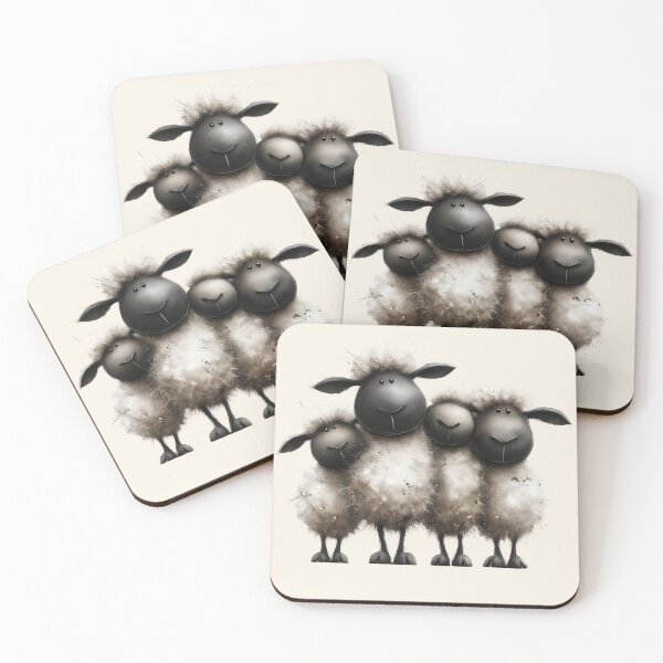Item preview, Gorgeous Blacknose Valais Sheep ' The Valais Family’ BY SHiRLeY MacARTHuR designed and sold by Shirley MacArthur Art.