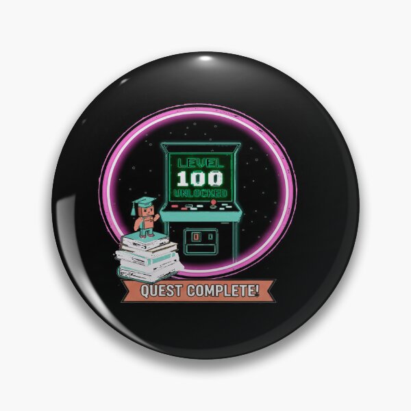 Item preview, level 100 days funny colourful tschool art typography vector art designed and sold by Mudikeys.