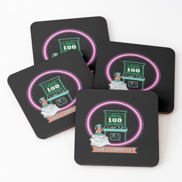 Item preview, level 100 days funny colourful tschool art typography vector art designed and sold by  Mudikeys.