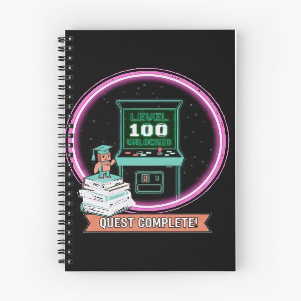 Item preview, level 100 days funny colourful tschool art typography vector art designed and sold by  Mudikeys.