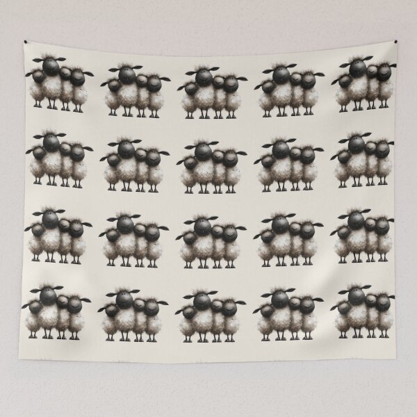Item preview, Gorgeous Blacknose Valais Sheep ' The Valais Family’ BY SHiRLeY MacARTHuR designed and sold by Shirley MacArthur Art.