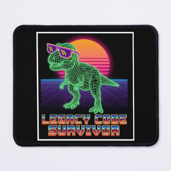 Item preview, Legacy Code Survivor Retro Synthwave T-Rex Design designed and sold by ReadOnlyFridays.