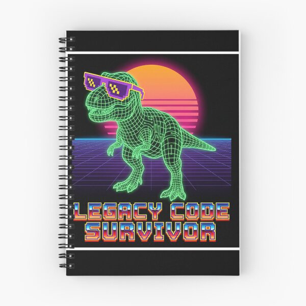 Item preview, Legacy Code Survivor Retro Synthwave T-Rex Design designed and sold by ReadOnlyFridays.