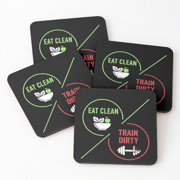 Item preview, Eat Clean Train Dirty | Fitness Motivation Gym Quote Design designed and sold by SV-Creation.