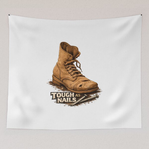 Item preview, Tough As Nails Work Boot designed and sold by Mastermind-Art.