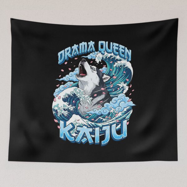 Item preview, Dramatic Husky Kaiju Scream Japanese Wave  designed and sold by Tong4130.