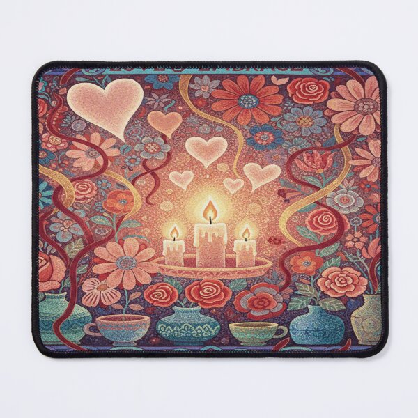 Item preview, Romantic Folk Still Life – Surreal Valentine Love Art designed and sold by Imaginarium of Chaos falcon88 .