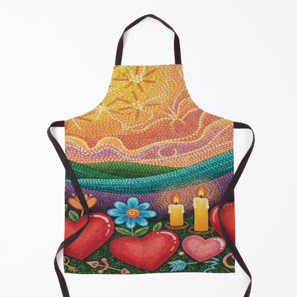 Item preview, Psychedelic Valentine Love – Colorful Folk Still Life designed and sold by Imaginarium of Chaos falcon88 .