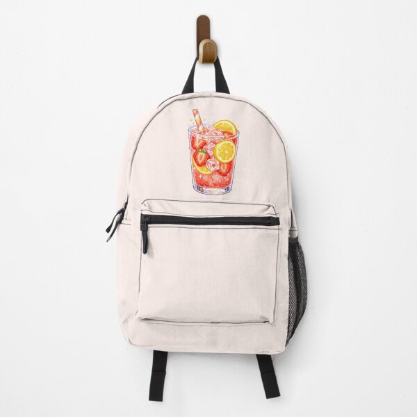Item preview, Kawaii Strawberry Lemonade Drink Illustration – Cute Summer Beverage Art, Pastel Aesthetic Sticker & Wall Art designed and sold by MeghannsMinimalMeals.