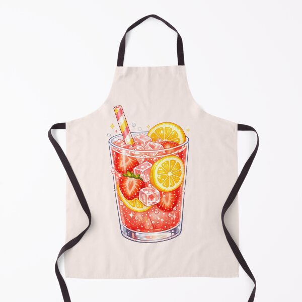 Item preview, Kawaii Strawberry Lemonade Drink Illustration – Cute Summer Beverage Art, Pastel Aesthetic Sticker & Wall Art designed and sold by MeghannsMinimalMeals.