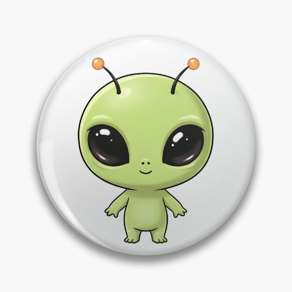 Item preview, Cute Green Alien – Kawaii Space Character Illustration designed and sold by Senkov.