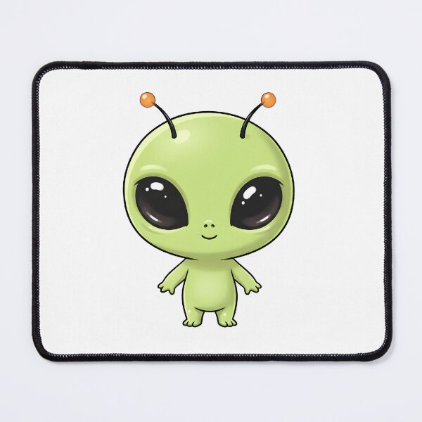 Item preview, Cute Green Alien – Kawaii Space Character Illustration designed and sold by Senkov.