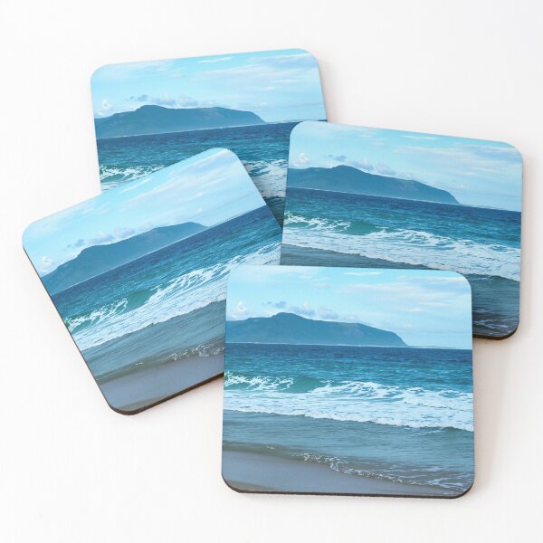 Item preview, Ocean Waves with Distant Island Shoreline designed and sold by SassyArtistry.