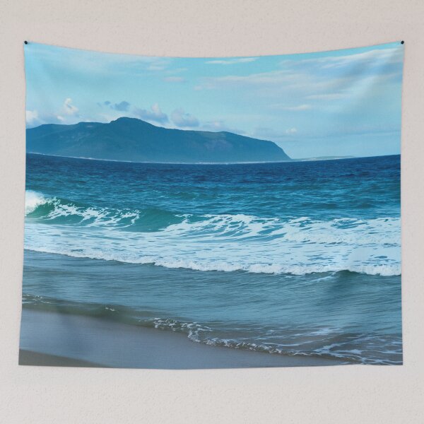 Item preview, Ocean Waves with Distant Island Shoreline designed and sold by SassyArtistry.