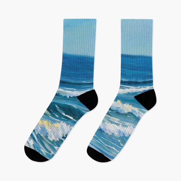 Item preview, Rolling Blue Ocean Waves Under Clear Sky designed and sold by SassyArtistry.