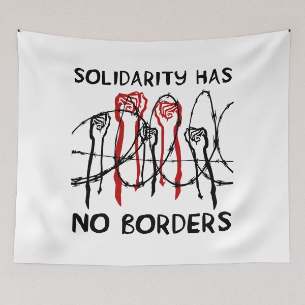 Item preview, Solidarity Has No Borders Immigrant Refugee Abolish Ice designed and sold by soufianerhafes.