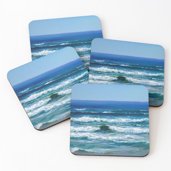 Item preview, Ocean Waves With White Foam And Blue Horizon designed and sold by SassyArtistry.