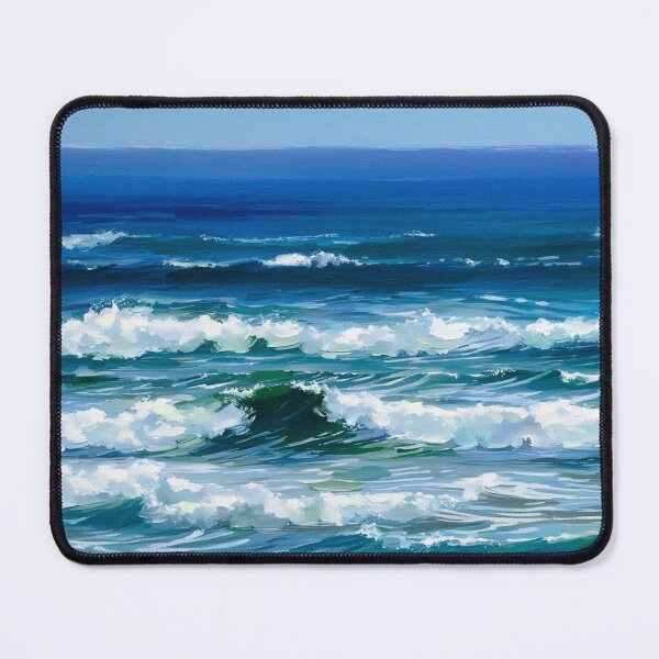 Item preview, Ocean Waves With White Foam And Blue Horizon designed and sold by SassyArtistry.