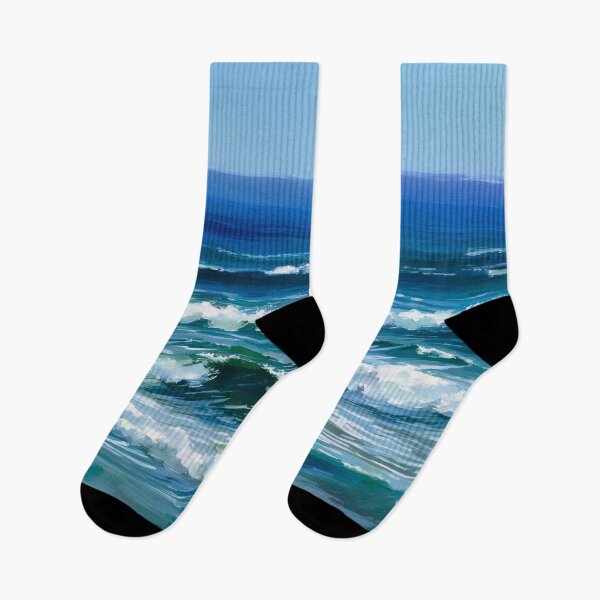 Item preview, Ocean Waves With White Foam And Blue Horizon designed and sold by SassyArtistry.