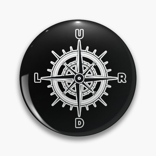 Item preview, Compass Rose Directional Design – Minimalist Tactical Symbol for Navigation & Gaming White Outline designed and sold by GFamilyC.