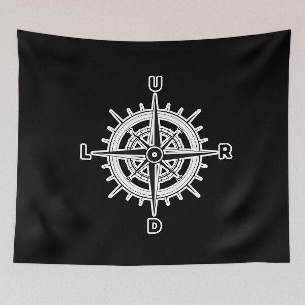 Item preview, Compass Rose Directional Design – Minimalist Tactical Symbol for Navigation & Gaming White Outline designed and sold by GFamilyC.