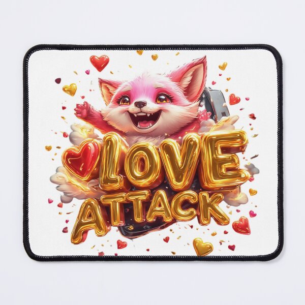 Item preview, Pink Fox Character Love Attack Illustration designed and sold by newvisionart191.