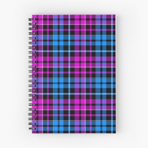 Item preview, Blue and Purple Tartan Plaid On Black Background  designed and sold by PatternTitan.