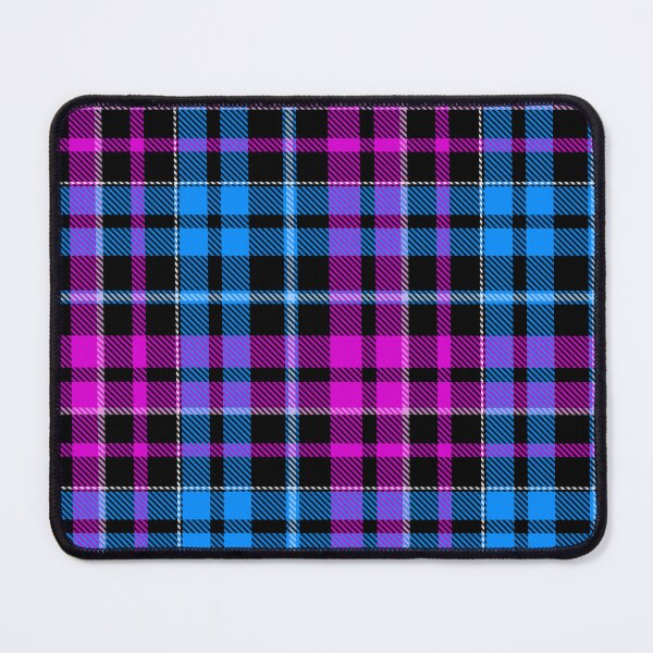 Item preview, Blue and Purple Tartan Plaid On Black Background  designed and sold by PatternTitan.