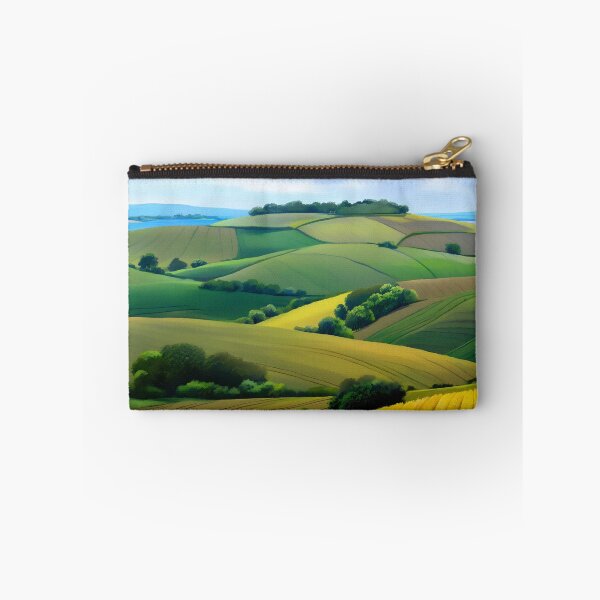 Item preview, Rolling Green Hills Farmland Under Soft Cloudy Sky designed and sold by SassyArtistry.