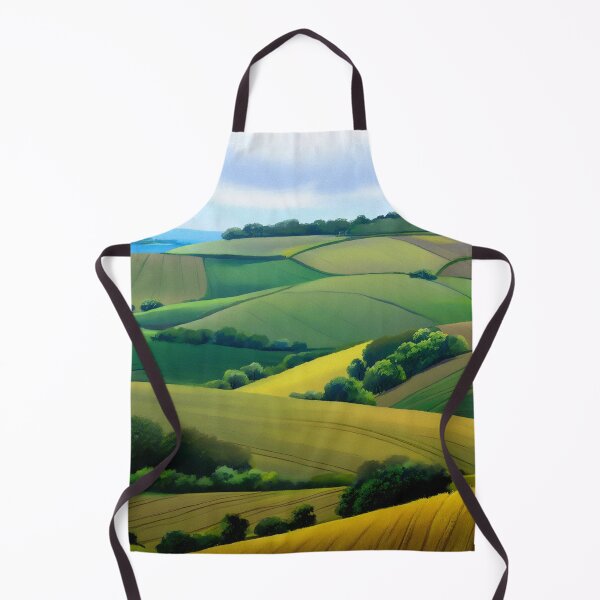Item preview, Rolling Green Hills Farmland Under Soft Cloudy Sky designed and sold by SassyArtistry.