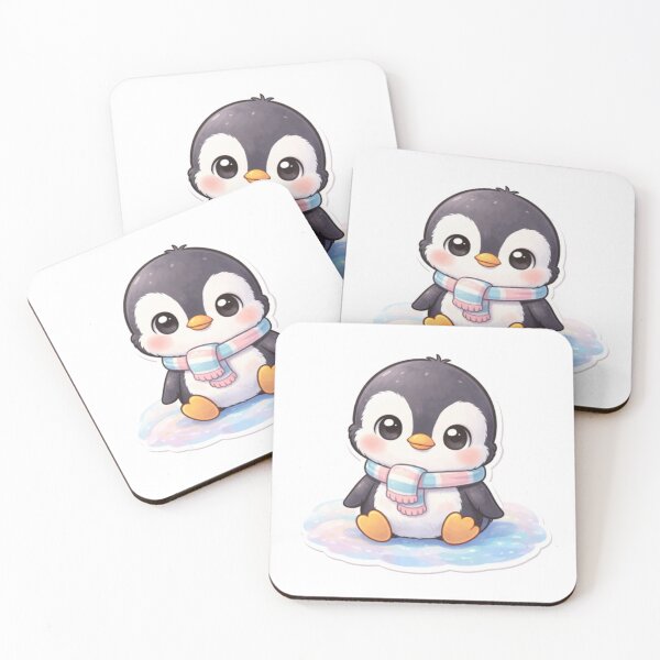 Item preview, Cute Kawaii Penguin Sticker / Pastel Cartoon Animal Illustration designed and sold by Mandardesigns09.