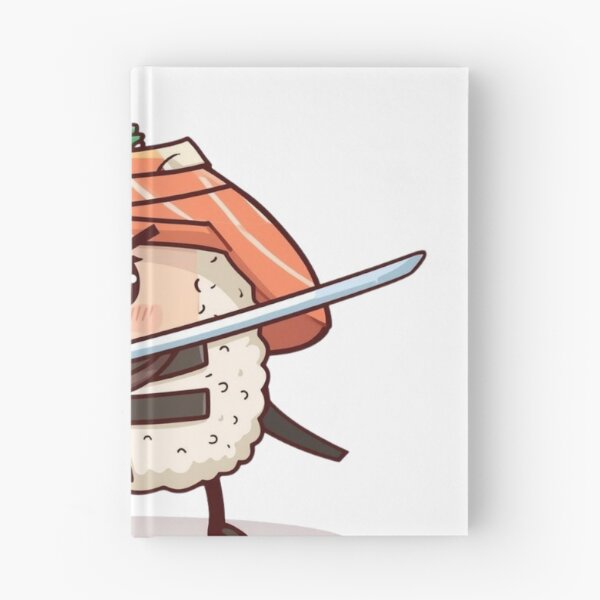 Item preview, Cute Kawaii Salmon Nigiri Samurai - Sushi Warrior designed and sold by CoolKawaï.
