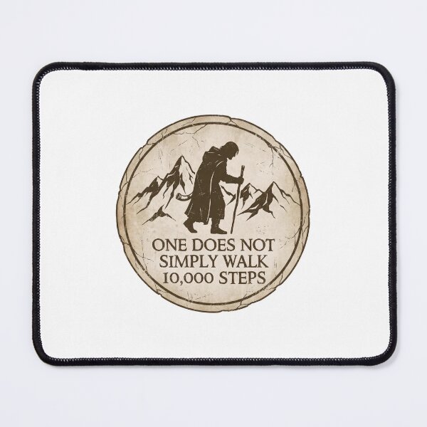 Item preview, One Does Not Simply Walk 10,000 Steps Funny Fitness Parody designed and sold by Fenay Designs.